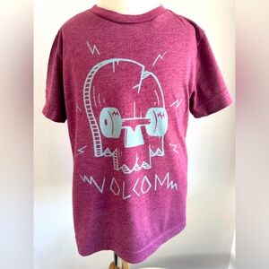 Volcom red and gray short sleeve T-shirt size 4T